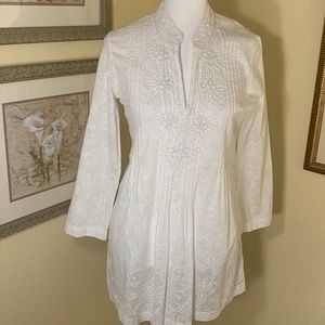 Lilly Pulitzer White Beaded Tunic